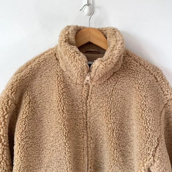 Levi's Sherpa Fleece Soft Jacket Coat Sesame Brown Tan Sz Small - Picture 5 of 9
